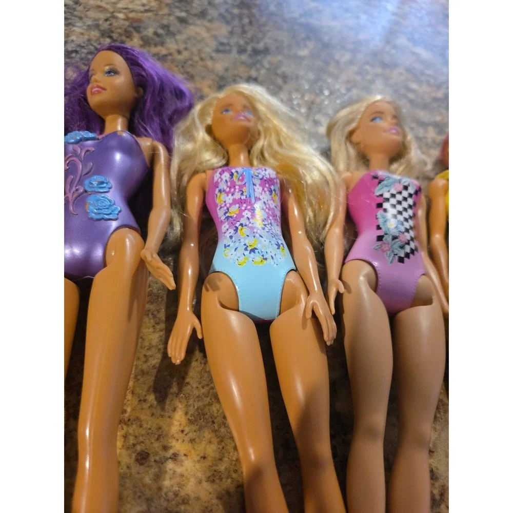 Barbie Dolls Lot Of 7. Cutie Reveal. Beach Barbie. Princess Vintage